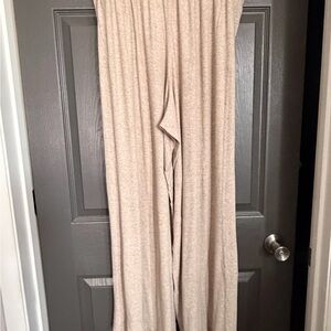 Aerie Cream Wide Leg Pants